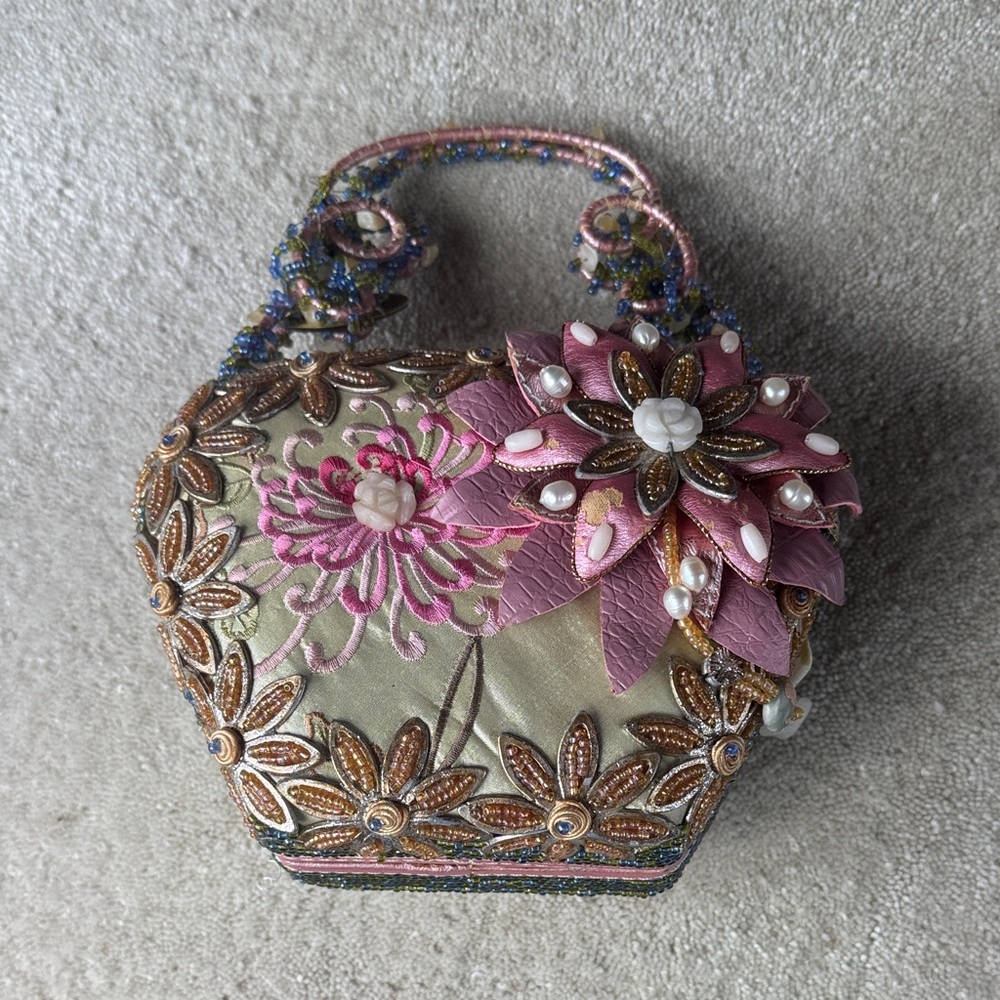 Mary Frances Embellished Floral Handbag - Picture 2 of 16